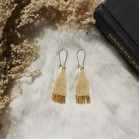 Indigenous Beaded Fringe Earrings - Picture 1 of 2